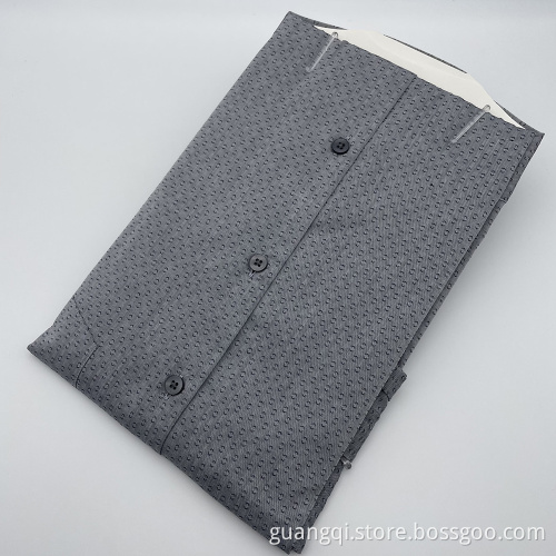 Jacquard CVC long sleeve shirts for men